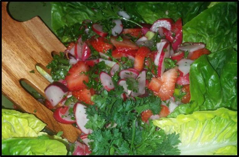 Rainbow Radish Strawberry Salsa